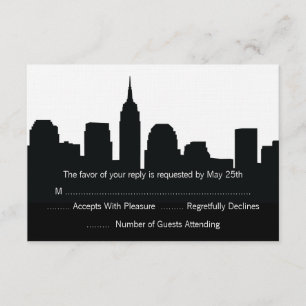 Cartes RSVP NYC Skyline Wedding