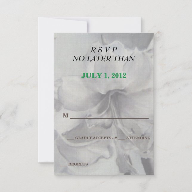 CARTES RSVP PERSONNALISABLES AMARYLLIS FLOWER (Devant)