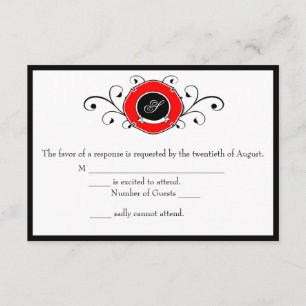 Cartes RSVP personnalisées de mariage du pompier