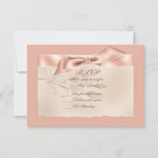 Cartes RSVP Pink Satin (Devant)