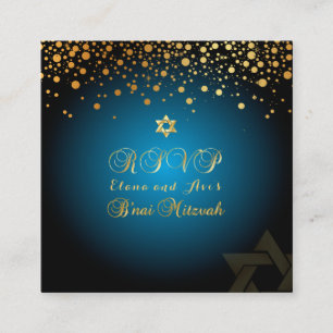 Cartes RSVP PixDezines DAZZLED GOLD/B'nai Mitzvah