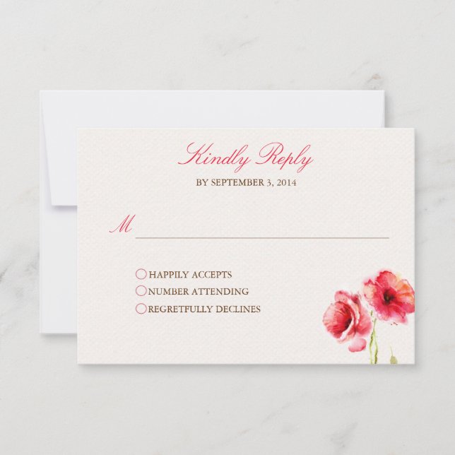 Cartes RSVP pour l'aquarelle (Devant)
