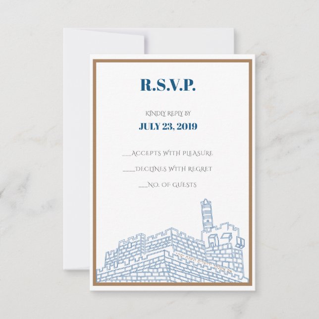 CARTES RSVP pour les murs de Jérusalem (Devant)