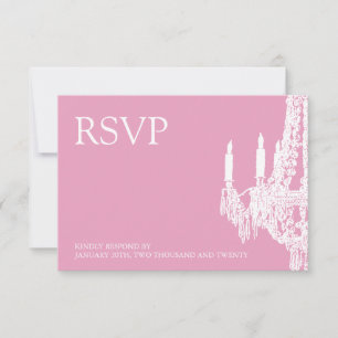 Cartes RSVP pour lustre rose classique (3,5x5)
