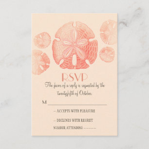 Cartes RSVP pour mariage à la plage de sable