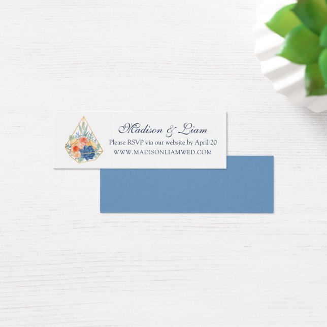 Cartes RSVP pour mariage à Macaron Succulent Flora (Bureau)