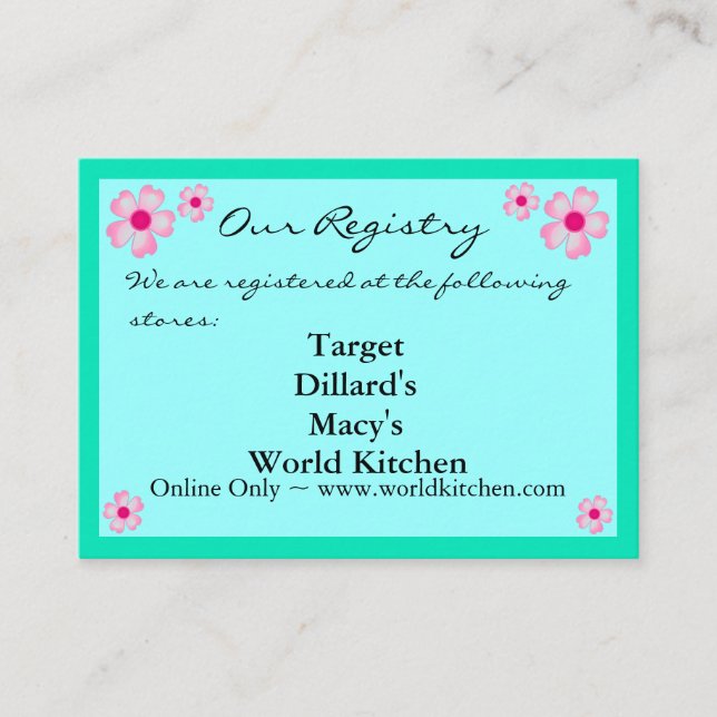 Cartes RSVP/Registre CHERRY BLOSSOMS (Devant)