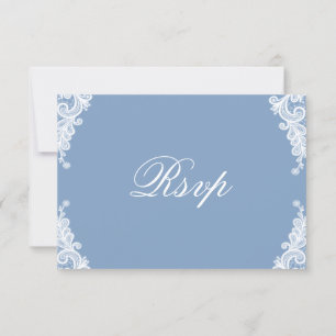Cartes RSVP Romantiques En Dentelle Blanche Et Noi