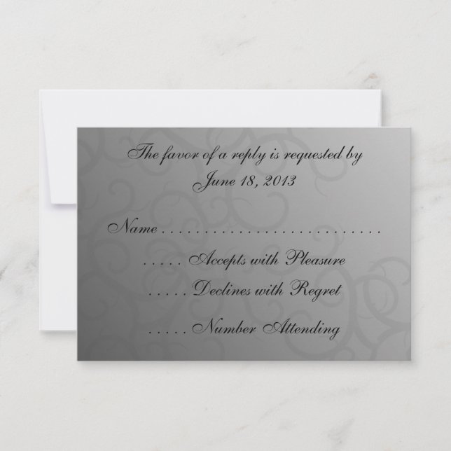 Cartes RSVP Roses enchantées (Devant)