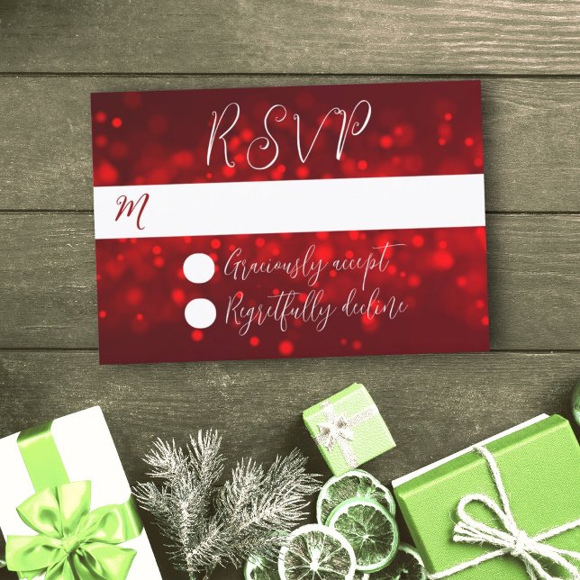 Cartes RSVP rouges de Noël (Créateur téléchargé)