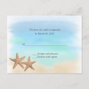 Cartes RSVP Thème Plage