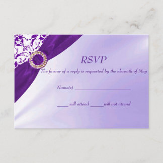 Cartes RSVP violettes