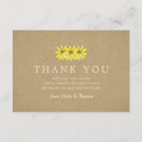 Cartes rustiques de Merci de tournesol
