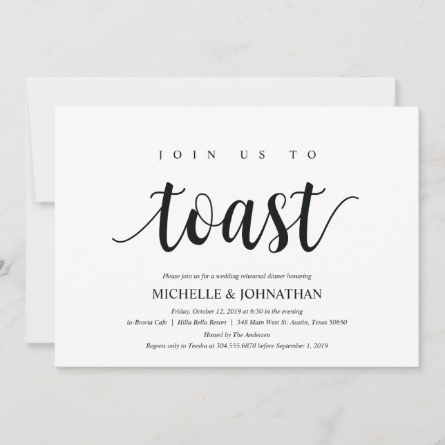 Cartes rustiques d'invitation de dîner de (Devant)