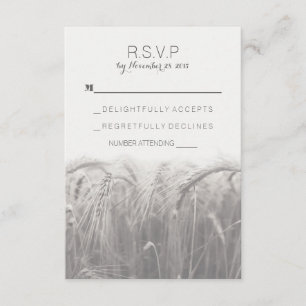 Cartes rustiques du mariage campagnard RSVP