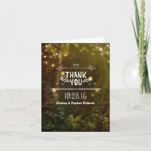 Cartes rustiques enchantées de Merci de mariage de
