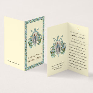 Cartes sacrées du mémorial funéraire catholique