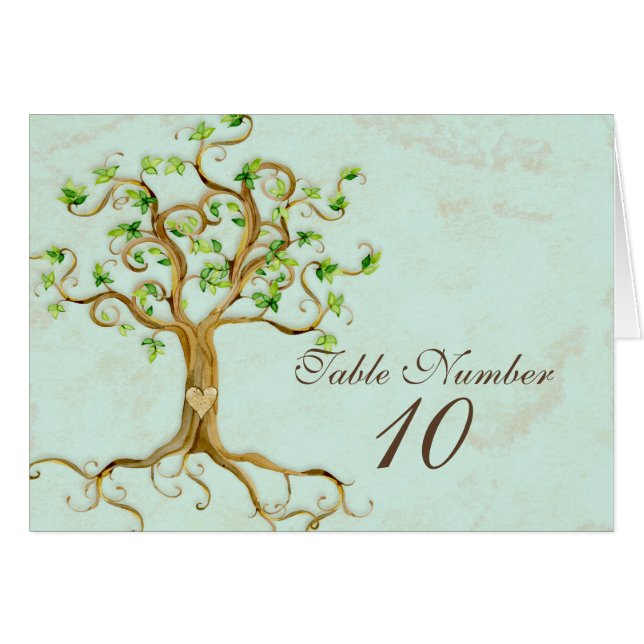 Cartes sages de nombre Antiqued par racines de (Devant Horizontal)