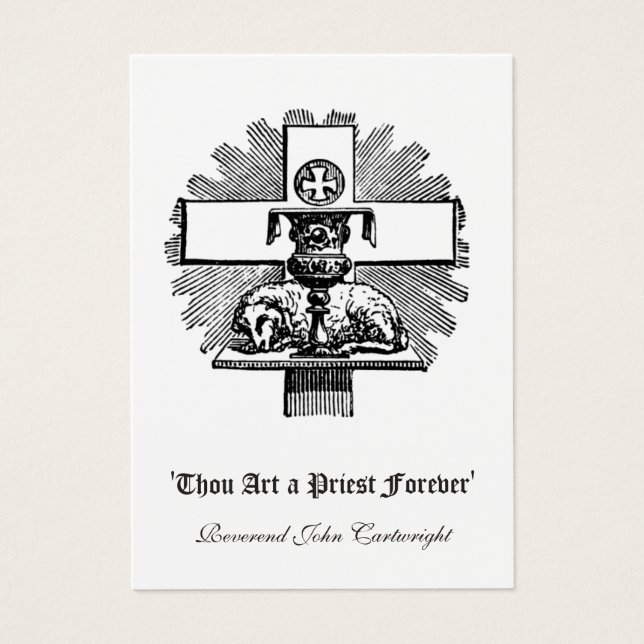 CARTES SAINES DE L'ORDINATION DU PRIÊTRE CATHOLIQU (Devant)
