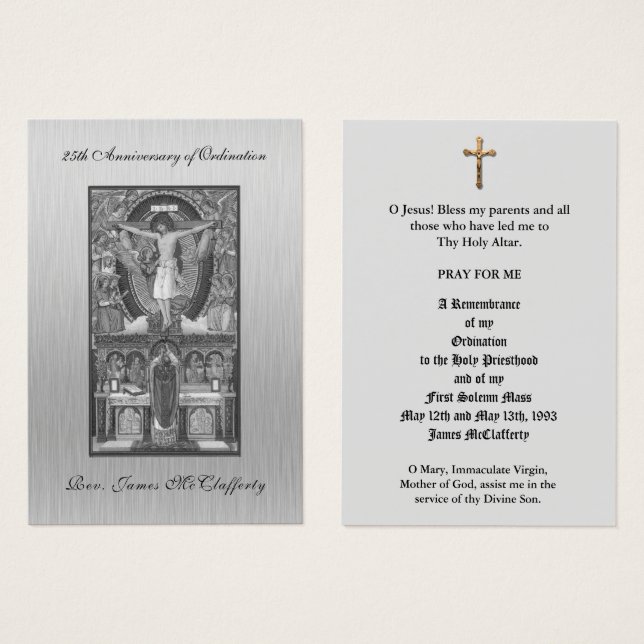 CARTES SAINES TRADITIONNELLES CATHOLIQUES D'ORDINA (Devant & derrière)
