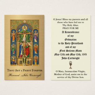 CARTES SAINTES ANNIVERSAIRE ORDINATION PRÊTRE CATH