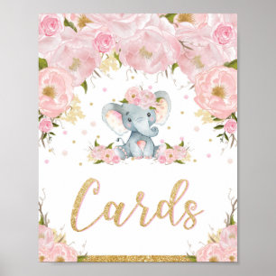 Cartes Signe Poster Elephant Anniversaire Baby sho
