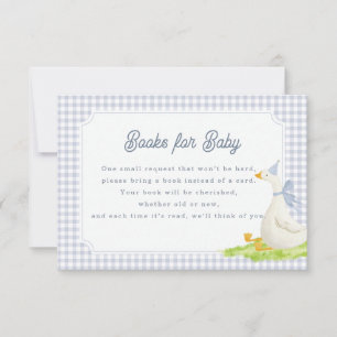 Cartes Silly Goose Books pour bébé à carreaux bleu
