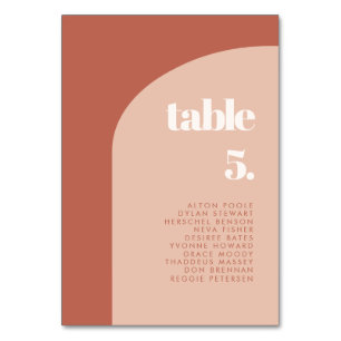 Cartes simples chic en arche en terre cuite