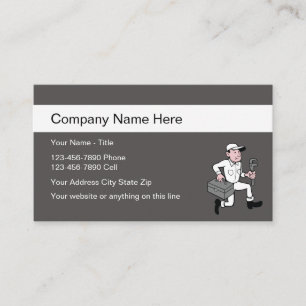Cartes simples de profil d'affaires de plombier