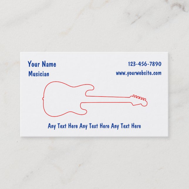 Cartes simples d'industrie musicale (Devant)