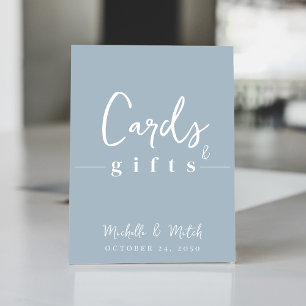 Cartes simples Mariage Dusty Blue Cartes cadeaux