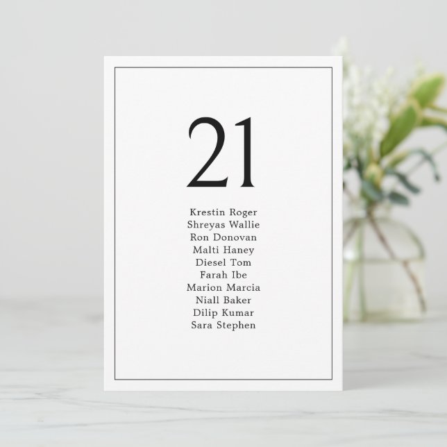 Cartes simples minimes de tableau de Mariage (Debout devant)