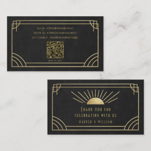 Cartes sociales et remerciements Art déco
