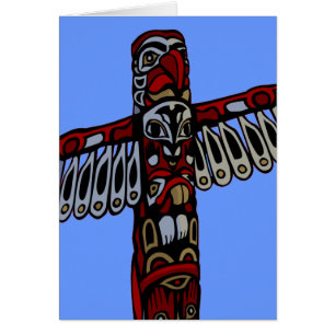 Cartes souvenirs Totem Poteau Cartes d'art de Vanc