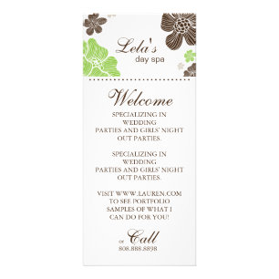 Cartes Spas du salon floral vert de citron vert de