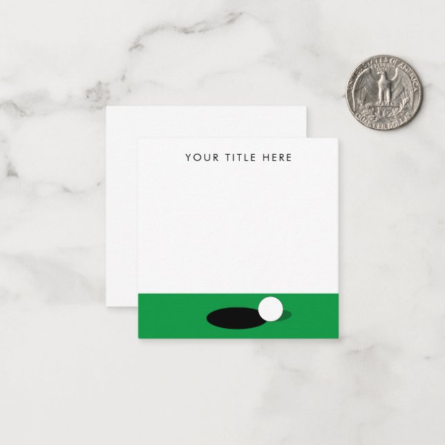 Cartes spéciales de golf à thème pour les golfeurs (Devant/Arrière en situation)