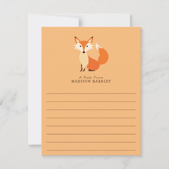 Cartes stationnaires de Fox Kid's Cute Flat (Devant)