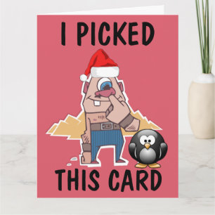CARTES SURTAILLÉES DE NOSE PICKER FUNNY CHRISTMAS