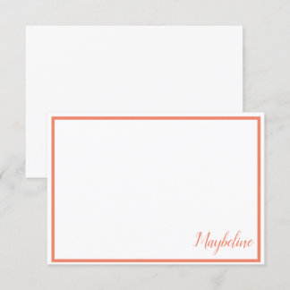 Cartes Tangerine et Blancs personnalisées