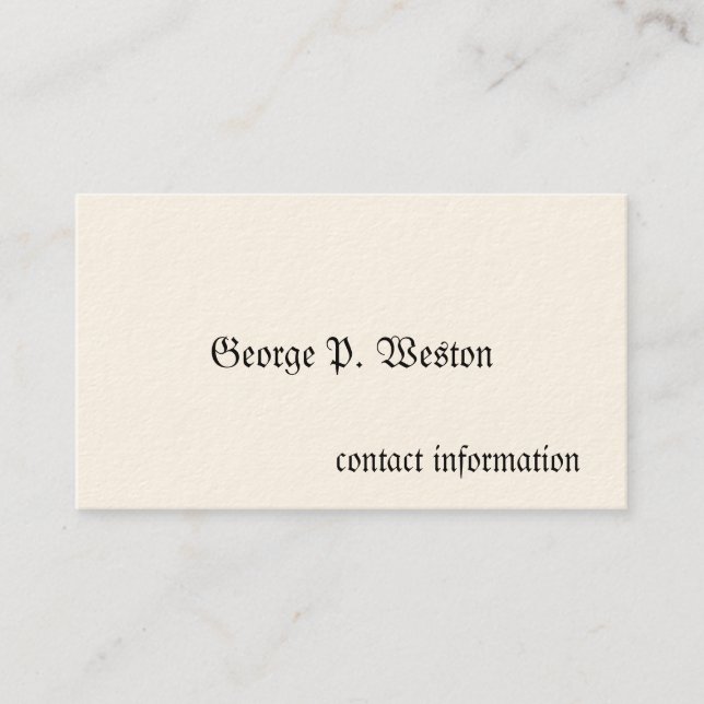 Cartes téléphoniques victoriennes simples (Devant)