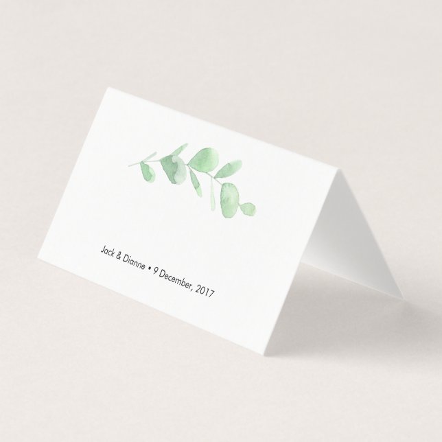 Cartes Tente Eucalyptus Vert | Cartes de placement (Front)