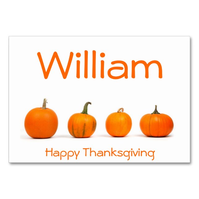 Cartes Thanksgiving Avec Citrouilles (Devant)