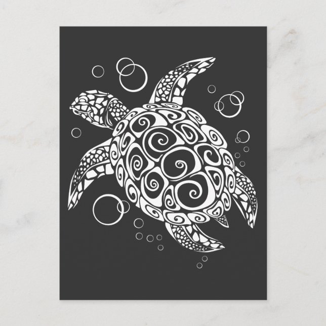 Cartes Tortues, Vie Surfeur, Amoureux De La Plage, (Devant)