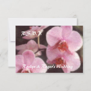 Cartes tropicales hawaïennes de l'orchidée RSVP