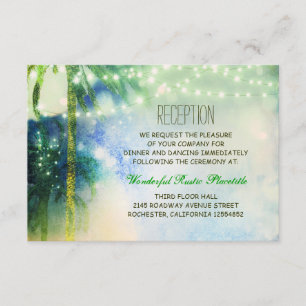 cartes turquoises de réception de mariage de