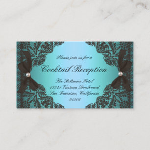 Cartes Turquoises vintages et cartes de réponse en