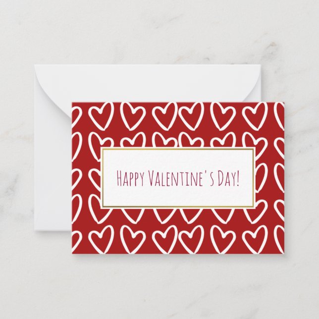 Cartes Valentine Rouge & Blanc 100 pack (Devant)