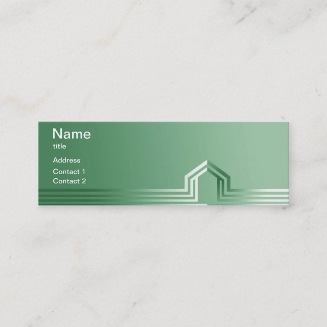 Cartes vertes d'entreprise de construction (Devant)