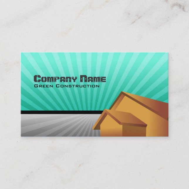 Cartes vertes d'entreprise de construction (Devant)