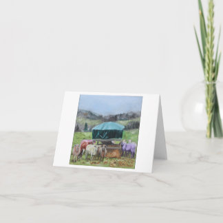 Cartes vierges de moutons arc-en-ciel